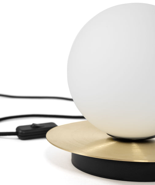 Table lamp BORRA ST modern standing lamp with brass disk UMMO