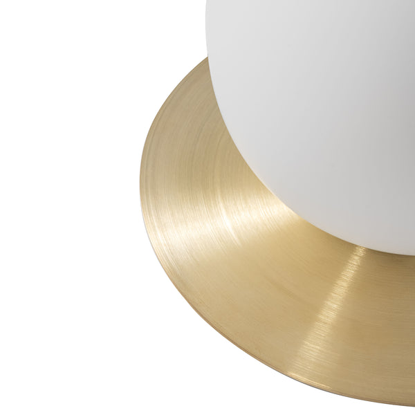 Table lamp BORRA ST modern standing lamp with brass disk UMMO