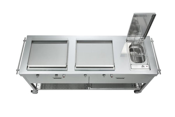 OUTDOOR KITCHEN UNIT 190 WITH 2 PLANCHAS AND A DEEP FRYER