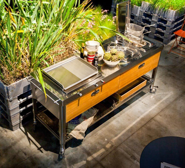 OUTDOOR KITCHEN UNIT 190 WOODEN DRAWERS
