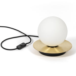Table lamp BORRA ST modern standing lamp with brass disk UMMO