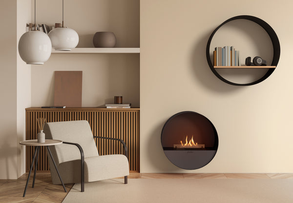 BUBBLE WALL & FLOOR AUTOMATIC ETHANOL FIREPLACE Net Zero fireplace with BEV Technology®