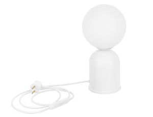 White table lamp LUOTI ST white standing lamp with glass shade UMMO