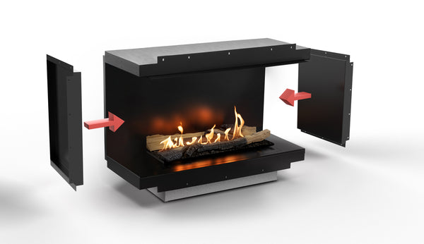 NEO 500 FIREPLACE WITH NEO 500 AUTOMATIC BEV® BURNER Net Zero fireplace with BEV Technology® SINGLE-SIDED