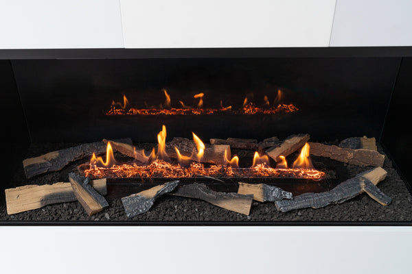 PANORAMA ISLAND WITH AUTOMATIC BEV® BURNER Net Zero fireplace with BEV Technology®