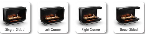 NEO 500 FIREPLACE WITH NEO 500 AUTOMATIC BEV® BURNER Net Zero fireplace with BEV Technology® SINGLE-SIDED