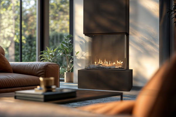 VERTIS WITH NEO 500 AUTOMATIC BEV® BURNER Net Zero fireplace with BEV Technology®